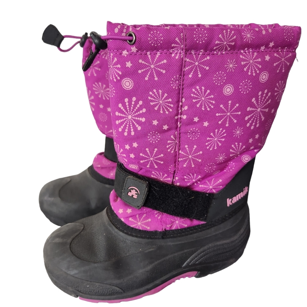 Kamik Girls Pink Snowflake Insulated Winter Boot Size Youth 3